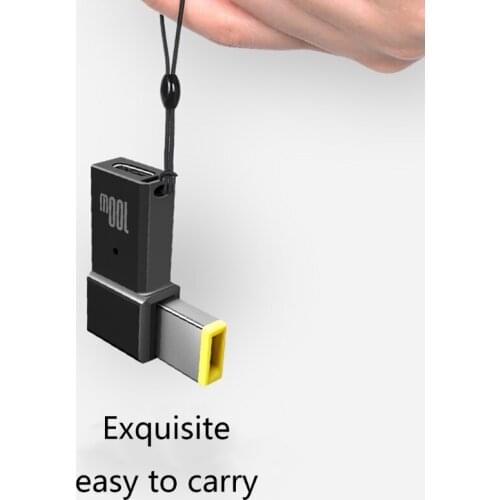 100W USB Type C Female to Square PD Plug Converter USB-C Fast Charging Cable Thinkpad Laptop DC Power Adapter Connector