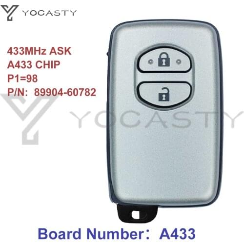 YOCASTY 89904-60782 433MHz A433 Board ID74-WD04 Chip Sliver Smart Key For 2007-2010 Toyota Highlander Land Cruiser 200 MDL B53EA