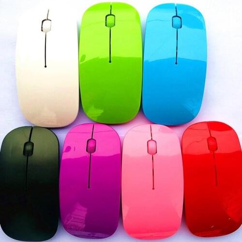 Portable Creative Mini Ultra Slim Cute 2.4G Receiver Laptop PC Wireless Mouse