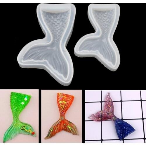 Beauty Fish Tail Silicone Mold for Jewelry Resin Making DIY Craft Jewelry Tools Dried Flower Resin Decorative DIY Hand Crafts