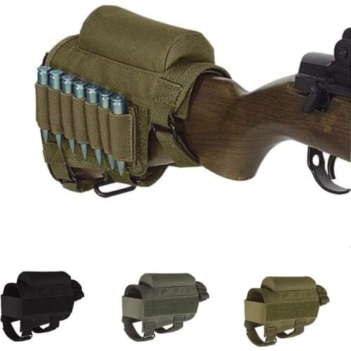 Tactical Cheek Rest Rifle Sniper Shooting Hunting Accessories Gun Case Army Military Bullet Holster Nylon Pouch Cartridges Bag
