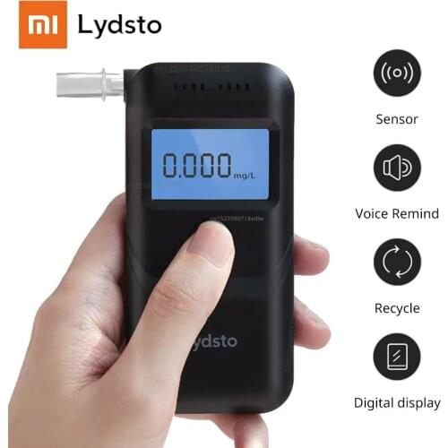 Xiaomi Mijia Lydsto Alcohol Tester Handheld Digital Alcohol Breath Tester Breathalyzer Analyzer LCD Display Smart Blowing Tester