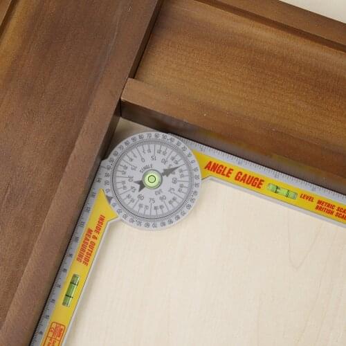 2pcs Miter Saw Protractor ABS Angle Finder Level Meter Miter Gauge Goniometer Digital Protractor Inclinometer Measuring Rule