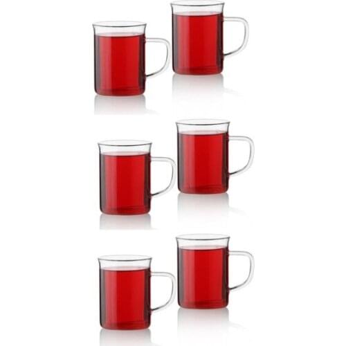 Trend 2021 Balsa Lux Slim Glass Pyrex Mug Cup 6'lı (6 Pcs) посуда для кухни наборы set kitchen vaisselle platos