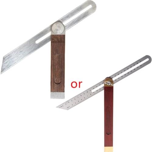 50LB Angle Rulers Gauges Tri Square Sliding T-Bevel Wooden Handle Level MeasuringTool