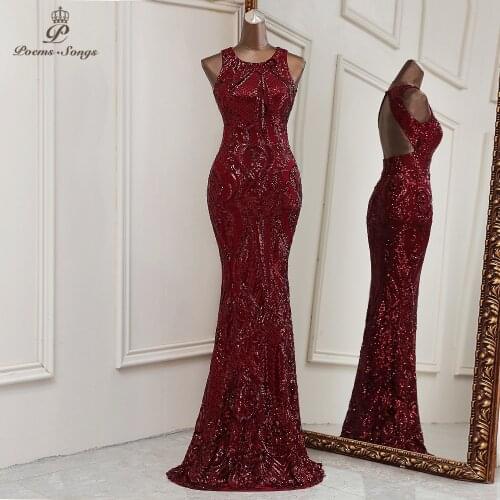 New mermaid evening dresses elegant sexy backless dresses for women party vestidos de fiesta robe de soiree de mariage