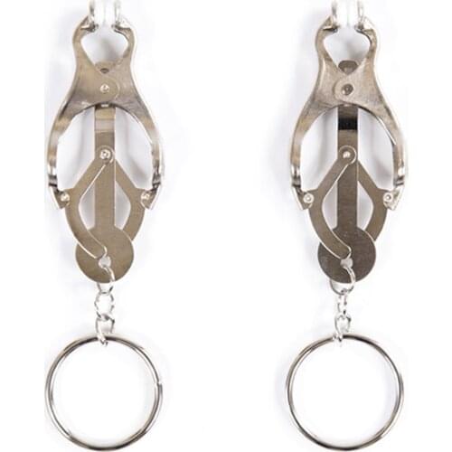 1 Pair Metal Nipple Clamp Female Breast Clip Nipple Clip Breast Clamp Adult Game Sex Toy Adult Couple Women BDSM Bondage Product