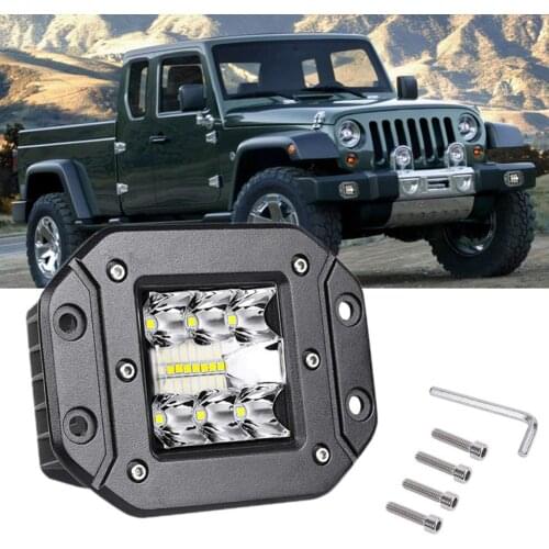 1PC 5" 39W Spot/flood White LED Fog Lights for 4X4 Waterproof Flush Mount LED Work Light Bar