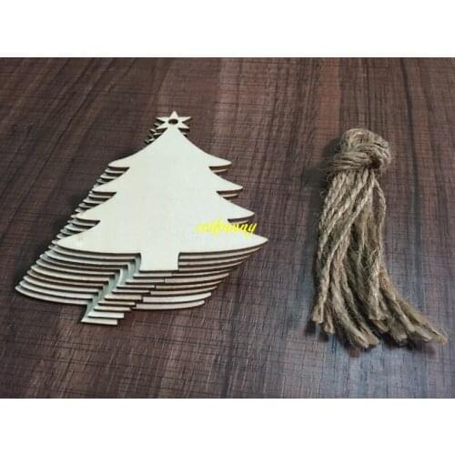 100sets/lot DIY Christmas Tree Snowman Wooden Pendants Ornaments Christmas Party Decorations Xmas Tree Ornaments Kids Gifts