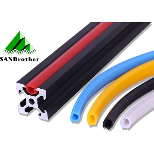 2meter 6mm flat seal 2020 aluminum profile Slot Cover / Panel Holder black/orange/blue For CNC CR-10 machine DIY parts