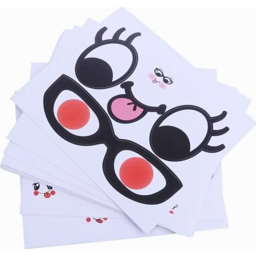 2Pcs Cute Cartoon Expression Pregnant Facial Stomach Belly Sticker Photo Prop