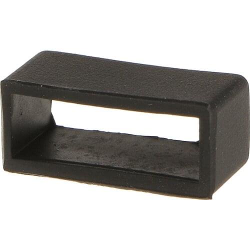 20pcs Black Silicone Watch Strap Retaining Hoop Loop Buckle Holder 18/20mm