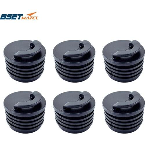 6PCS Universal 40mm Black Rubber Drain Holes Plugs Scupper Stopper Bungs Drainage Kayak Marine Boat Rafting Dinghy Canoe Raft
