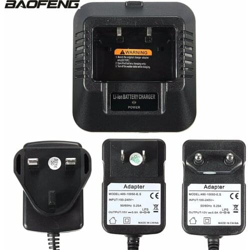 BAOFENG Desktop Charger Base & Power Plug Apater (AU/UK/Eu/US) Orginal for UV-5R UV-5RA UV-5RB UV-5RE+Plus F8+ Series Charger