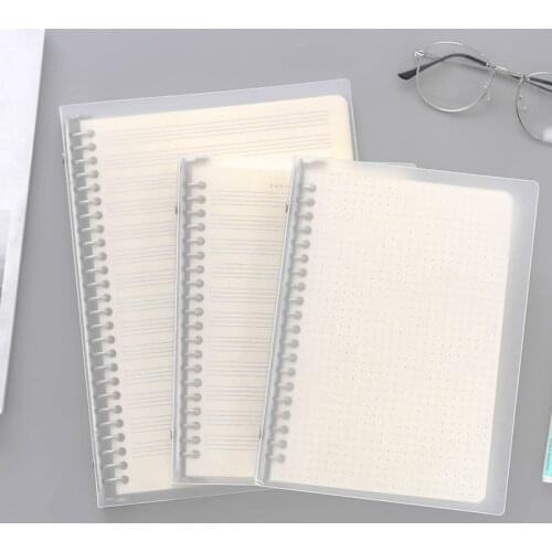 A5/B5 Loose Leaf Notebook Blank Grid Line Dot English Paper Refill Spiral Binder Note Book Weekly Planner Office School Supplies