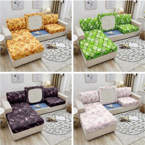 Print Sofa Seat Cover 1/2/3/4 Seater Stretch Elastic Sofa Seat Cushion Cover For Living Room Corner Sofa Couch Sofa Covers