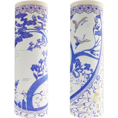 Deer & Swan & Big tree style White and Blue pencil case NBX pen box Newmebox pencil stationery box for boys & girld as a gift