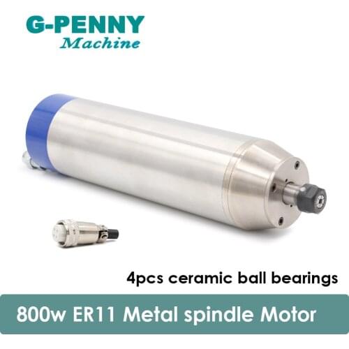 High Quality! 0.8kw ER11 Metal Spindle Water Cooled spindle Motor 400Hz Pole=2 Used for Metal,iron,stainless steel water cooling