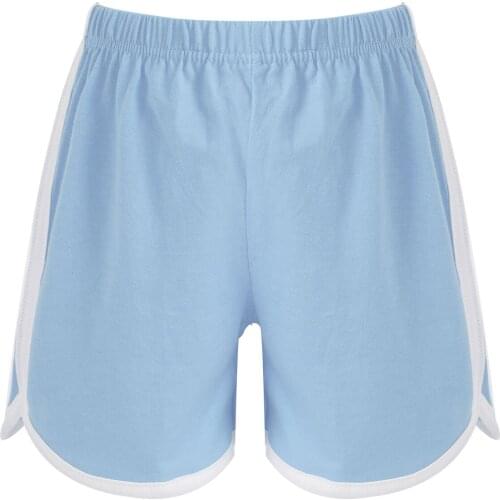 Girls Boys Cotton Casual Running Shorts Pure Color Sports Bottom Unisex Kids Short Breathable Elastic Waist Sport Shorts Workout