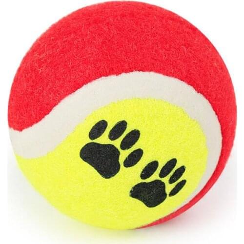 Pet Dog Cat Toys Vogue Tennis Balls Run Catch Throw Play Funny Chew Pets Toys Dog Supplies Dia. 6.5cm