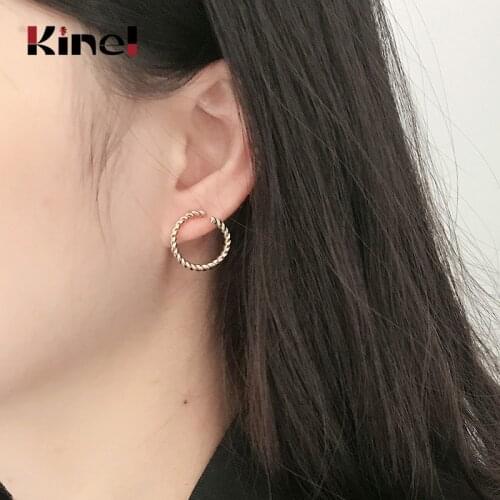 Kinel New Fashion Jewelry Korean 925 Sterling Silver Twine Stud Earings For Women Girls 2020 Summer Style Earring Ear Studs