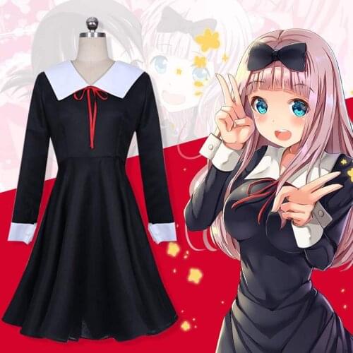 Anime Kaguya Sama Love is War Cosplay Kaguya Chika Costume Wig Japanese Women Girls Dress School Uniform JK Sailor Outfit C50C11