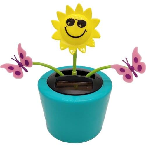 Cute & Butterfly Solar Powered Shaking Doll Toy Home Car Ornament