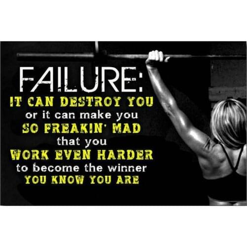 Motivational Quotes Bodybuilding Exercise Art Film Print Silk Poster Home Wall Decor 24x36inch