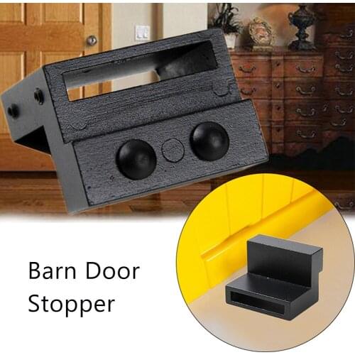 Barn Door Guide Carbon Steel Door Stops Door Stopper Replacement Part For Rail Track Accessories Door Sliding Hardware Black