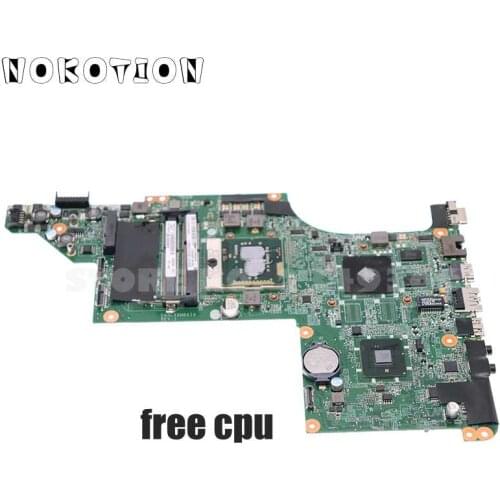 NOKOTION 630985-001 DA0LX6MB6I0 For HP Pavilion DV7-4000 Laptop motherboard HM55 DDR3 HD6300 GPU free cpu