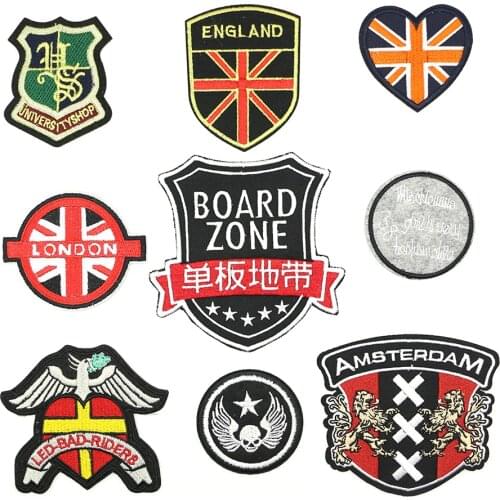 New 1 pcs size : D=6.4 cm Iron-on Embroiered Retro London STYLE garment Appliques accessory patches Free shipping D-031