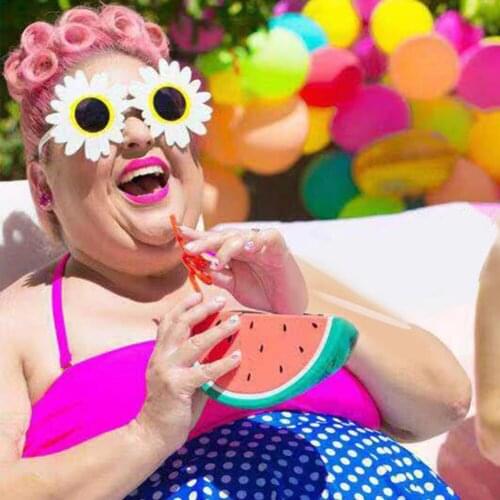 New Summer Fashionable Sunflower-Shaped Anti-UV Sunglasses for Photography Outdoor Beach Adults Sunglasses