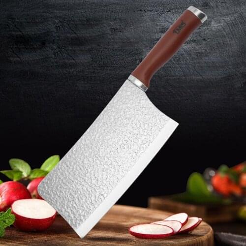 Hand Forged Kitchen Knife Stainless Steel Slicing Knife Kitchen Knife Household Chef Knife Hammer Knife Cooking Knife