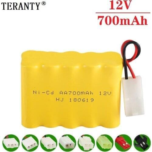Upgrade 12v 700mah NiCD Battery For Rc Toys Cars Tanks Trucks Robots Guns Boats AA Ni-CD 12v Rechargeable Battery Pack 1pcs