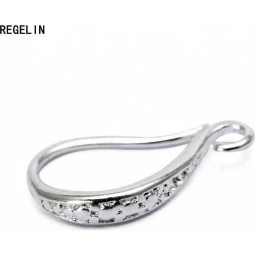 REGELIN Fashion 20pcs 10x15mm Antique Bronze Plated Brass French Earring Hook Wire for DIY Earrings Ear Jewelry Wholesale