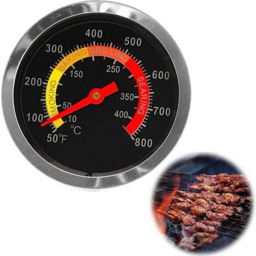 Steel Bbq Smoker Grill Thermometer Temperature Gauge Fahrenheit 100 To 800 Tools Cooking Accessories Barbecue Deg A3P5