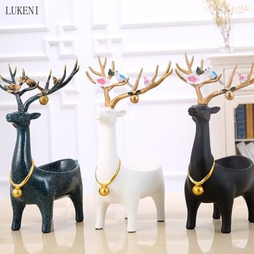 RESIN DECORATION CREATIVE HOME SHOE CABINET KEY DESKTOP STORAGE BOX EUROPEAN DECORATION LIVING ROOM DINING TABLE ELK DECORATION