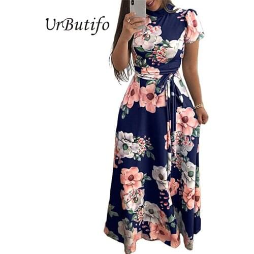 Летние платья с коротким рукавом UrButifo China At AliExpress