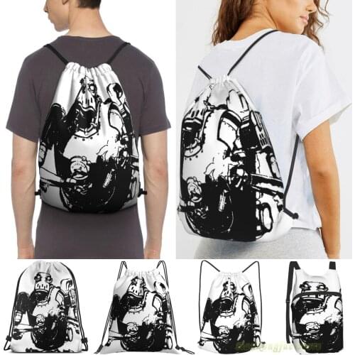 Weathered Pascal Nier Automata Men Outdoor Travel Gym Bag Waterproof Drawstring Backpack Women Fitness Swimming Bag