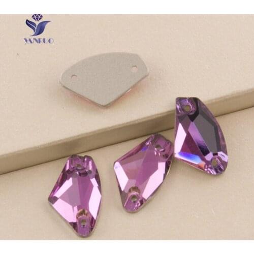 YANRUO 3256 Galactic Ax Rose AAAAA Sew On Crystal Glass Rhinestones Sewing Dress Craft For Crystals Clothing