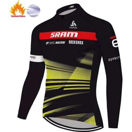Scottes-Rc Winter Thermal Fleece Fietskleding Heren Cycling Jersey Long Sleeve Maillot Ciclismo Camisa Ciclismo Masculina