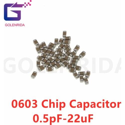 100pcs/Lot 0603 50V SMD Thick Chip Multilayer Ceramic Capacitor 1pF - 22uF 10NF 100NF 1UF 2.2UF 4.7UF 10UF 1NF 100PF