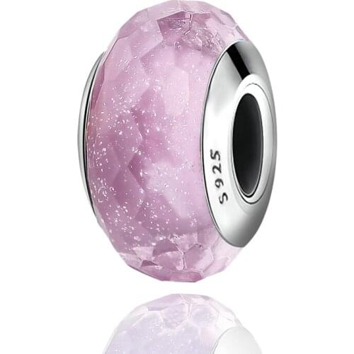 2020 New Fashion Glass Bead 925 Sterling Silver Fit Charms Silver 925 Original Bracelets Charm Beads Jewelry Making DIY