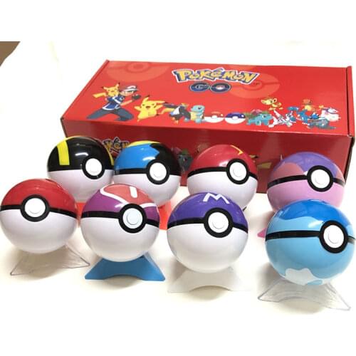 8Pcs Pokeball+8 Pcs Figures Original Pokemon Go Toys Ball With Figure Model Toys Doll For Children Gifts With Box