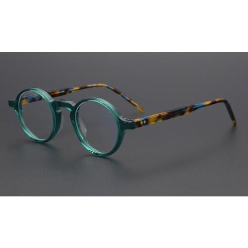 Acetate Round Glasses Frame Men Vintage Retro Full Eyeglasses Women Optical Prescription Spectacle Frames Clear Eyewear Oculos