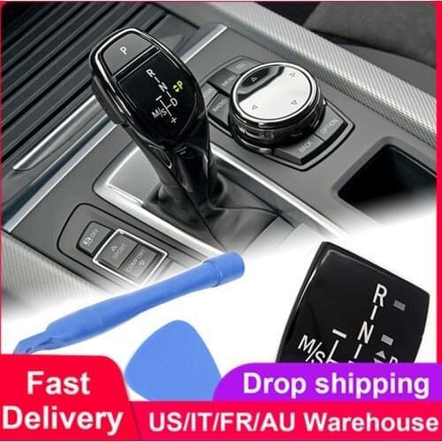 Car Shift Knob Panel Gear Button Cover Emblem M Performance Sticker For BMW X1 X3 X5 X6 M3 M5 F01 F10 F30 F35 F15 F16 F18
