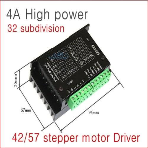 DC 12V-40V PLC SCM 4A High power 42/57 stepper motor Driver, 2 phase 4 wire,4 phase 6 wire