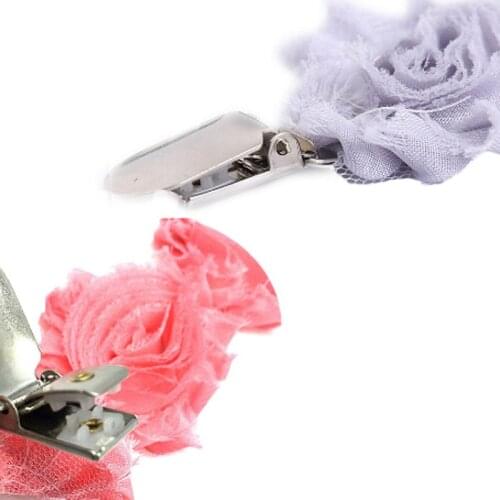Kids Teething Soother Holder Strap Chain Baby Girls Infant Rose Flower Feeding Dummy Pacifier Clip For Nipples Baby Feeding Part
