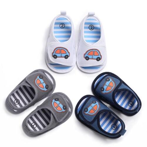 Pudcoco Soft bottom baby sandals Newborn Baby Boy Girl Cute Car Crib Shoes Sandals Lovely 0-18Months