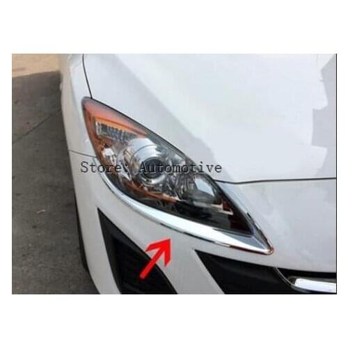 For Mazda 3 2010--2012 Headlight Eyebrow Cover Trim